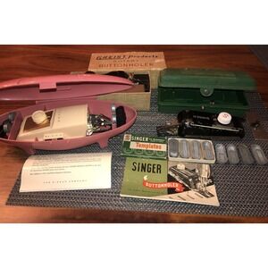 LOT - Vintage Singer buttonholer 160506 Set 8 Templates, Singer 489500, Greist